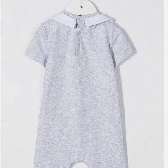 Moschino Light Gray Romper with Bear Motif romper with collar bear. Gift box - Picture 2 of 2